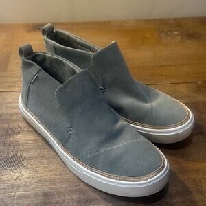 TOMS Paxton Olive Green Suede Ankle Sneakers - Size 7.5